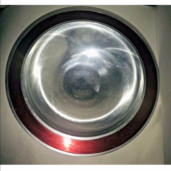 New Silver Color with Red Enamel Bowl Holidays - Picture 4 of 12